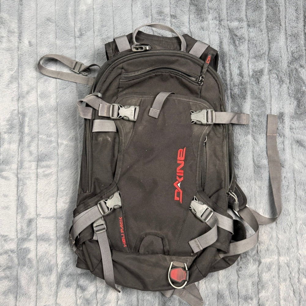 Dakine Heli Pack Backpack Black Grey Red Technical Outdoor Ski Snowboard Bag